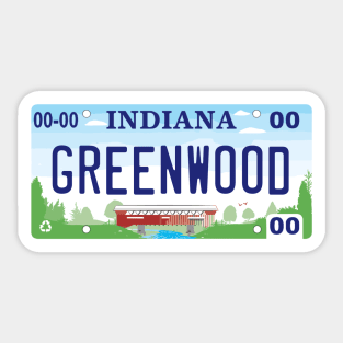 Greenwood Indiana License Plate Sticker